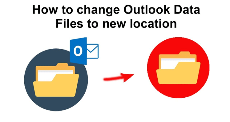 how to change outlook pst location