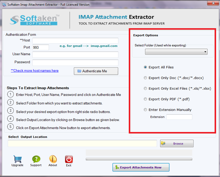 Choose Attachments to Extract