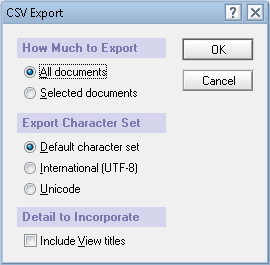 CSV Export