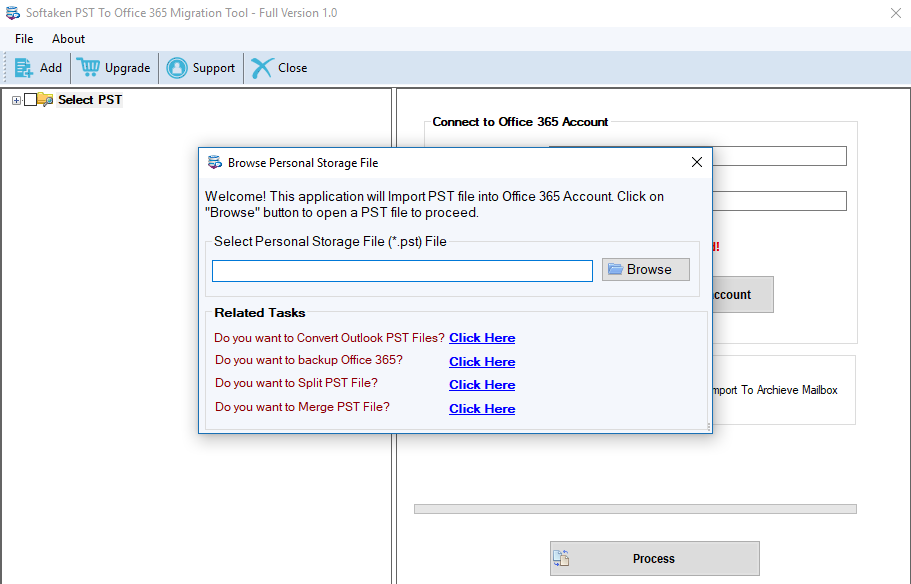 PST to Office 365 Importer