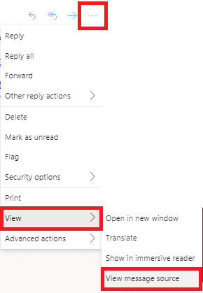 View Message Source