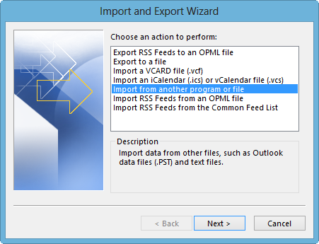 Export Import File