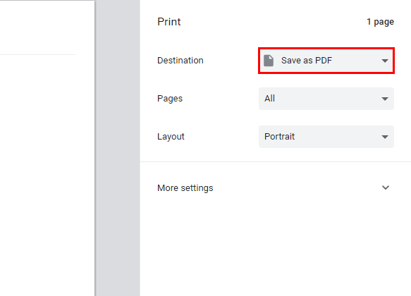 Save AS PDF