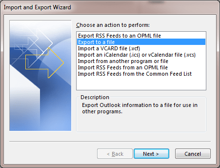 Export to a File