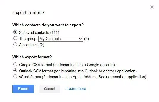 Export Button