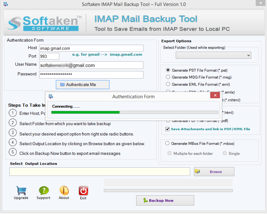 Browse IMAP Backup