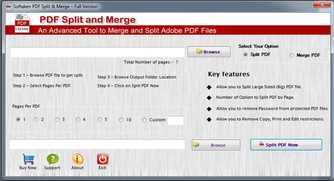 Browse PDF Split Merge