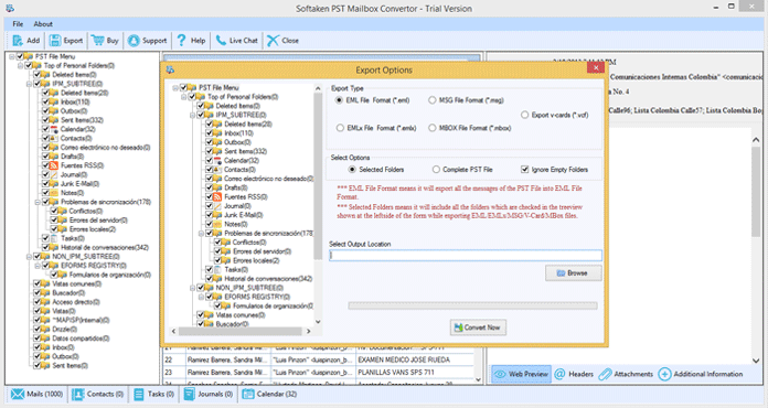 PST to MBOX Converter application screenshot